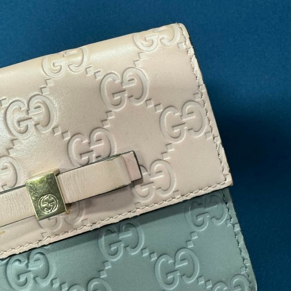100% Authentic Gucci Guccissima Leather Compact Bow Wallet - Picture 2 of 14